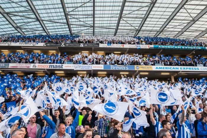 Framed Print : Brighton and Hove Albion Fans Wave Flags in Play-Off Tension: Sky Bet Championship Showdown vs. Sheffield Wednesday (16MAY16) Framed Print : Brighton and Hove Albion Fans Wave Flags in Play-Off Tension: Sky Bet Championship Showdown vs. Sheffield Wednesday (16MAY16)