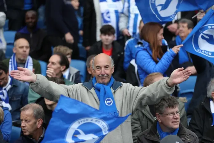 Framed Print : Brighton and Hove Albion FC: Euphoric Fans Celebrate Promotion to Premier League at American Express Community Stadium (17th April 2017 vs Wigan Athletic) Framed Print : Brighton and Hove Albion FC: Euphoric Fans Celebrate Promotion to Premier League at American Express Community Stadium (17th April 2017 vs Wigan Athletic)