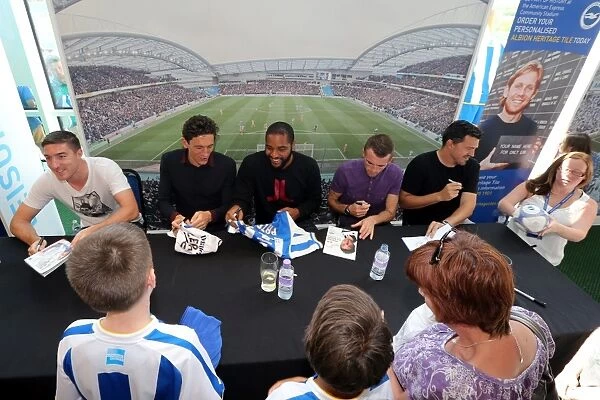 Brighton & Hove Albion FC: 2013 Club Shop Signing Event - Fans Engaging with Players