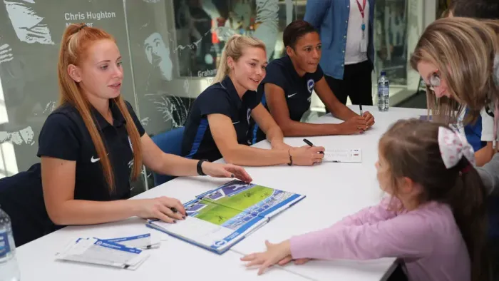 Framed Print : Brighton & Hove Albion FC: 2018 Player Signing Event - Autograph Session with the Team Framed Print : Brighton & Hove Albion FC: 2018 Player Signing Event - Autograph Session with the Team