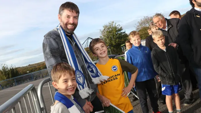 Framed Print : Brighton & Hove Albion FC: 2018 Player Signing Event - Autograph Session with the Team Framed Print : Brighton & Hove Albion FC: 2018 Player Signing Event - Autograph Session with the Team