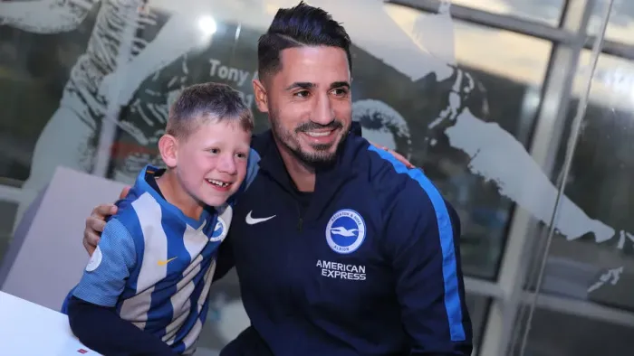 Framed Print : Brighton and Hove Albion FC: 2018 Player Signing Event - Autograph Session with the Team Framed Print : Brighton and Hove Albion FC: 2018 Player Signing Event - Autograph Session with the Team