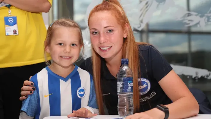 Framed Print : Brighton & Hove Albion FC: 2018 Player Signing Event - Autograph Session with the Team Framed Print : Brighton & Hove Albion FC: 2018 Player Signing Event - Autograph Session with the Team