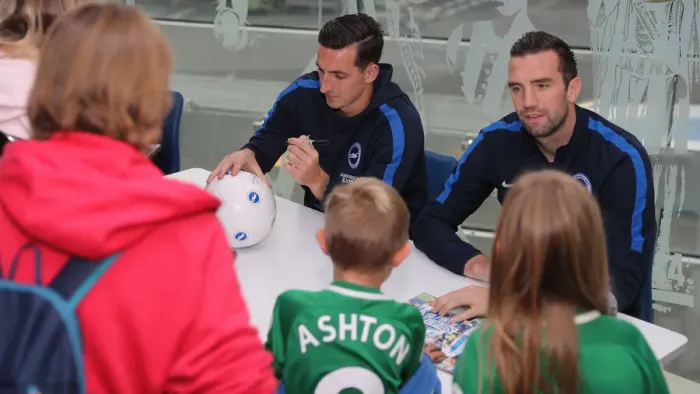Framed Print : Brighton & Hove Albion FC: 2018 Player Signing Session - Meet and Greet with the Team