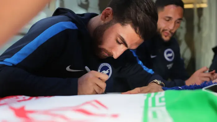 Framed Print : Brighton & Hove Albion FC: 2018 Player Signing Session - Meet and Greet with the Team Framed Print : Brighton & Hove Albion FC: 2018 Player Signing Session - Meet and Greet with the Team