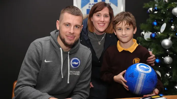 Framed Print : Brighton & Hove Albion FC: 2019 / 20 Season - Neal Maupay, Dale Stephens, Aaron Connolly, and Adam Webster Sign Autographs at Amex Stadium Framed Print : Brighton & Hove Albion FC: 2019 / 20 Season - Neal Maupay, Dale Stephens, Aaron Connolly, and Adam Webster Sign Autographs at Amex Stadium