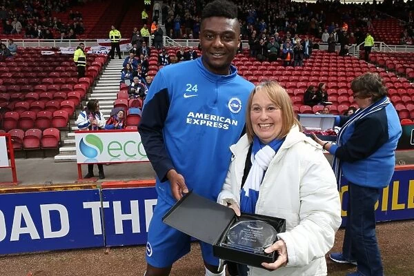 Brighton and Hove Albion FC: Away Fans Celebrate Player of the Season Awards vs Middlesbrough (May 2015)