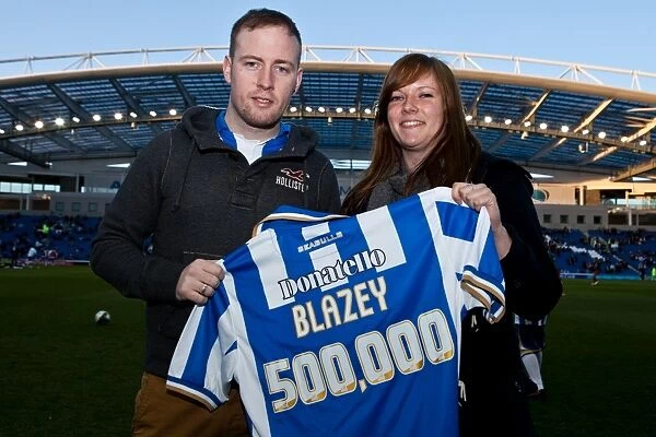 Brighton & Hove Albion FC: Celebrating Milestone Moment with Fan No. 500, 000 - Craig Blazey and His Sister