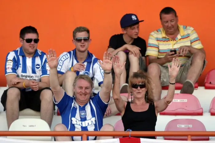 Framed Print : Brighton and Hove Albion FC: Electric Atmosphere of Away Crowds - Portugal Pre-season 2011-12 Framed Print : Brighton and Hove Albion FC: Electric Atmosphere of Away Crowds - Portugal Pre-season 2011-12