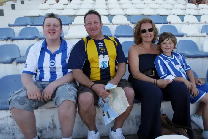 Framed Print : Brighton and Hove Albion FC: Electric Atmosphere of Away Crowds - Portugal Pre-season 2011-12