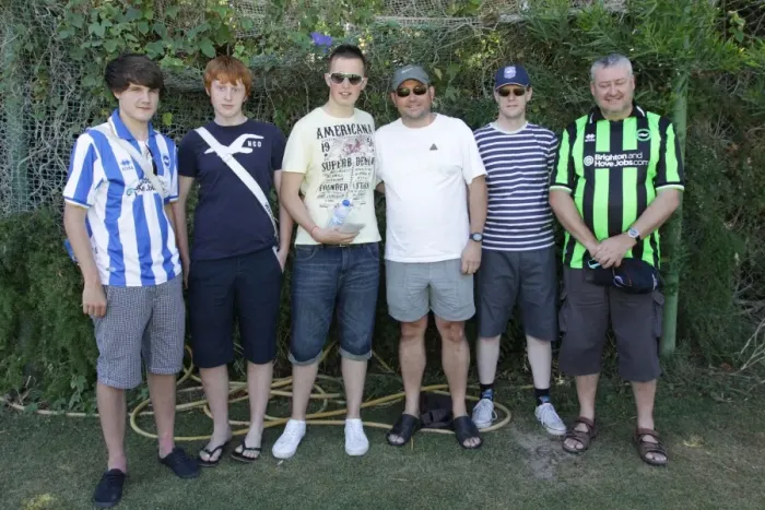 Framed Print : Brighton and Hove Albion FC: Electric Atmosphere of Away Days Crowds - Portugal Pre-season 2011-12
