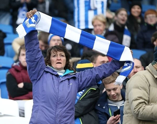 Brighton and Hove Albion FC: Electric Atmosphere as Fans Roar for Victory vs. Nottingham Forest (07FEB15)