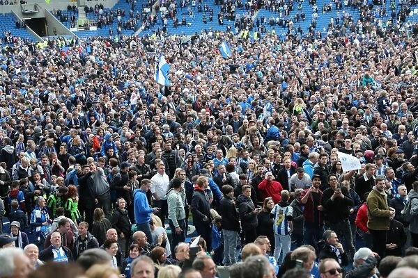Brighton and Hove Albion FC: Electric Atmosphere Among Fans vs. Wigan Athletic (17APR17) at American Express Community Stadium