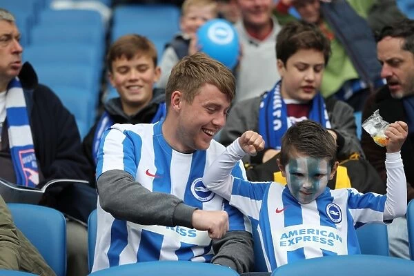 Brighton and Hove Albion FC: Electric Atmosphere as Fans Roar on Their Team against Wigan Athletic (17th April 2017)
