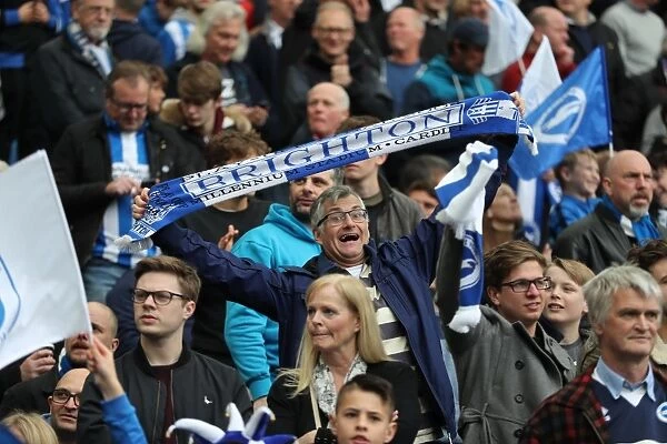 Brighton and Hove Albion FC: Electric Atmosphere as Fans Roar on Their Team against Wigan Athletic (17th April 2017)