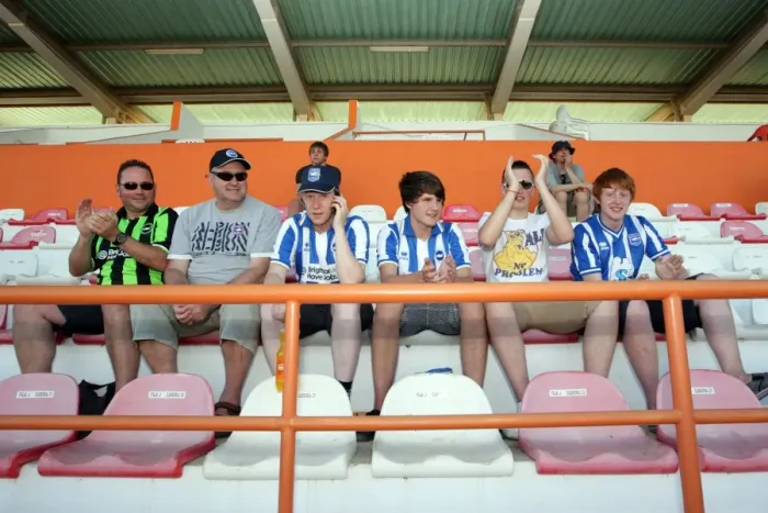 Framed Print : Brighton and Hove Albion FC: Electric Away Days Crowds in Portugal Pre-season 2011-12