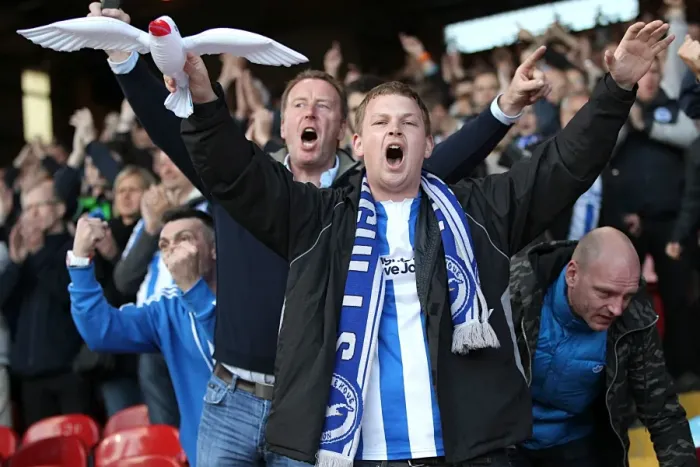 Framed Print : Brighton and Hove Albion FC: Electrifying Away Days 2012-13 - Passionate Crowd Shots Framed Print : Brighton and Hove Albion FC: Electrifying Away Days 2012-13 - Passionate Crowd Shots