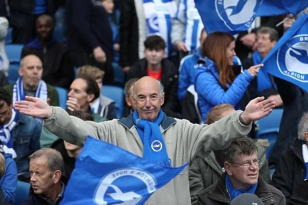 Brighton and Hove Albion FC: Euphoric Fans Celebrate Promotion to Premier League at American Express Community Stadium (17th April 2017 vs Wigan Athletic)