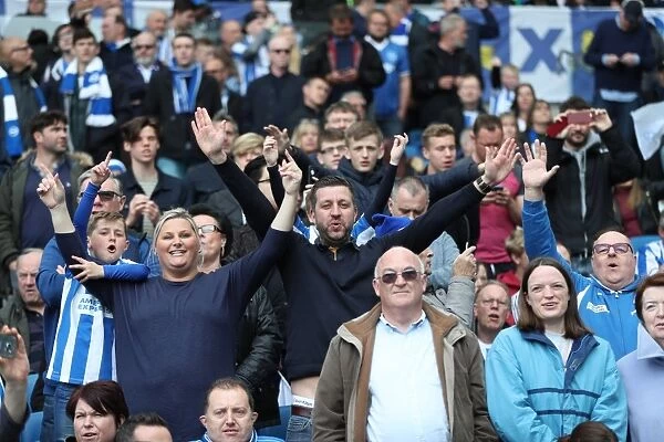 Brighton and Hove Albion FC: Euphoric Fans Celebrate Championship Victory over Wigan Athletic (17th April 2017)
