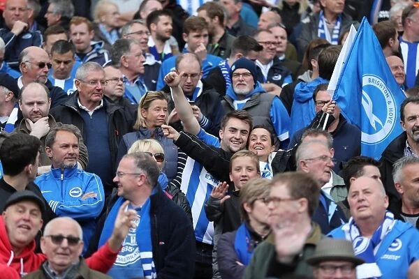 Brighton and Hove Albion FC: Euphoric Fans Celebrate Championship Victory over Wigan Athletic (17APR17)