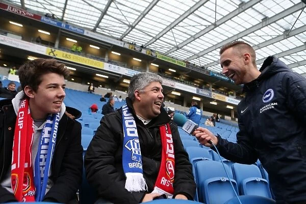Brighton and Hove Albion FC: Fans Engage with Matt Jackson Amidst FA Cup Clash vs. Arsenal (25Jan15)