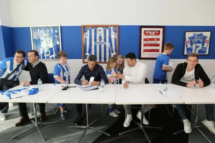 Framed Print : Brighton & Hove Albion FC: Meet and Greet with Chris Hughton, Colin Calderwood, Leon Best, and Christian Walton (17FEB15) Framed Print : Brighton & Hove Albion FC: Meet and Greet with Chris Hughton, Colin Calderwood, Leon Best, and Christian Walton (17FEB15)