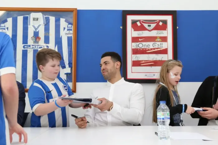 Framed Print : Brighton & Hove Albion FC: Meet and Greet with Chris Hughton, Colin Calderwood, Leon Best, and Christian Walton (17FEB15) Framed Print : Brighton & Hove Albion FC: Meet and Greet with Chris Hughton, Colin Calderwood, Leon Best, and Christian Walton (17FEB15)