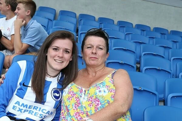 Brighton and Hove Albion FC: Passionate Fans in Action during 2015 Pre-season Friendly against Sevilla FC