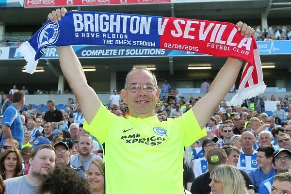 Brighton and Hove Albion FC: Passionate Fans in Action during 2015 Pre-season Friendly against Sevilla FC