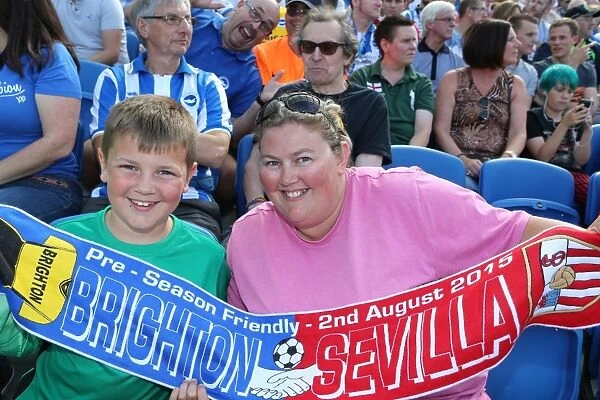 Brighton and Hove Albion FC: Passionate Fans in Action during Sevilla FC Pre-Season Friendly, 2015