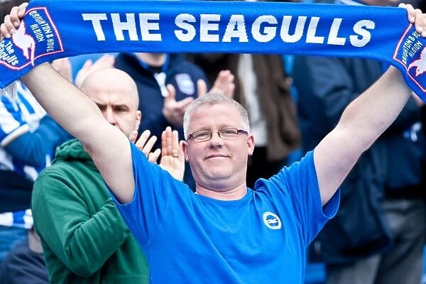 Brighton & Hove Albion FC: Passionate Fans in Action during the Championship Clash vs. Birmingham City (March 21, 2012)