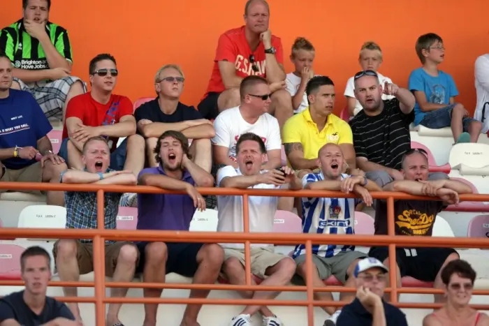 Framed Print : Brighton and Hove Albion FC: Portuguese Pre-season 2011-12 - Away Days Crowd Shots