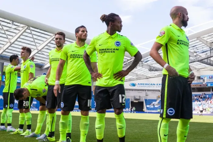 Framed Print : Brighton and Hove Albion FC: Pre-Season Friendly 2015 - Albion Team Line-Up Before Kick-Off Against Sevilla Framed Print : Brighton and Hove Albion FC: Pre-Season Friendly 2015 - Albion Team Line-Up Before Kick-Off Against Sevilla