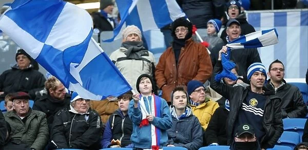 Brighton and Hove Albion FC: A Sea of Colors as Fans Roar Against Nottingham Forest (07FEB15)