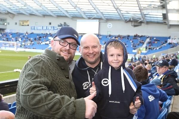 Brighton and Hove Albion FC: A Sea of Colors as Fans Roar Against Huddersfield Town (14APR15)