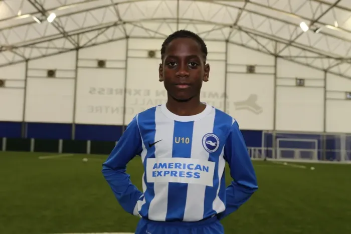 Framed Print : Brighton & Hove Albion FC U10 Academy Team - Season 2015-16: Thumbs Up for Thursday's Headshot Session