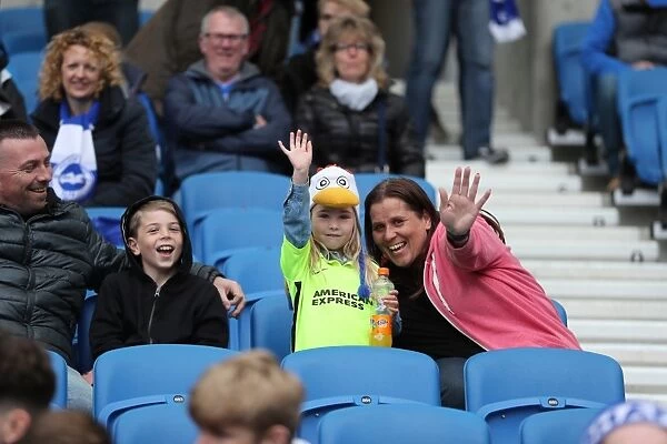 Brighton and Hove Albion FC: Unforgettable Moment of Championship Victory - Fans Celebrate at American Express Community Stadium (17th April 2017 vs Wigan Athletic)