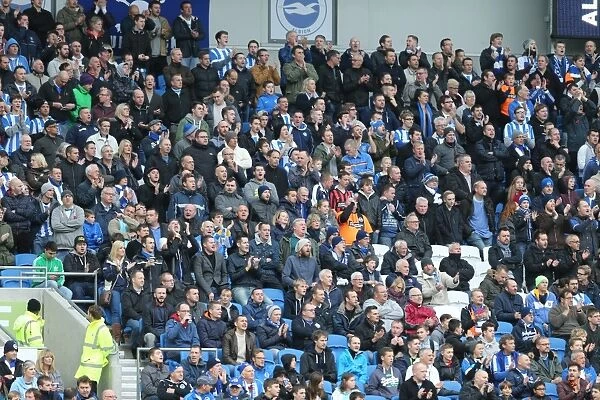 Brighton and Hove Albion FC: Unwavering Fan Support in Sky Bet Championship Match vs. Wigan Athletic (8 November 2014)