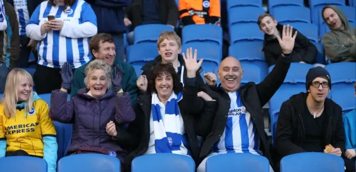 Framed Print : Brighton and Hove Albion FC: Unwavering Support Amidst the AFC Bournemouth Clash, April 2015