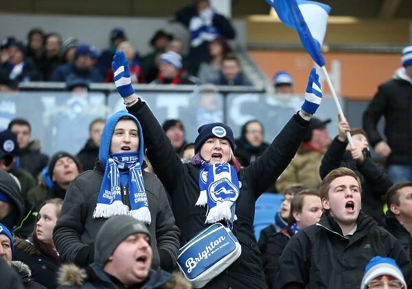 Brighton and Hove Albion FC: Unwavering Support in Sky Bet Championship Clash vs. Nottingham Forest (07FEB15)