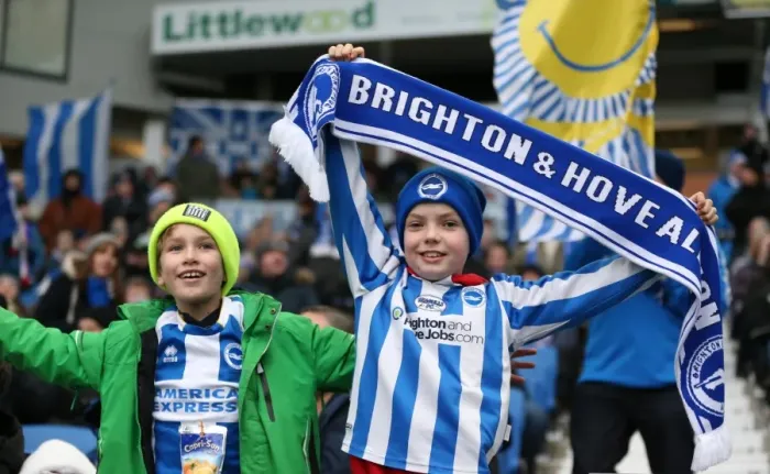 Framed Print : Brighton and Hove Albion FC: Unwavering Support in Sky Bet Championship Clash vs. Nottingham Forest (07FEB15)