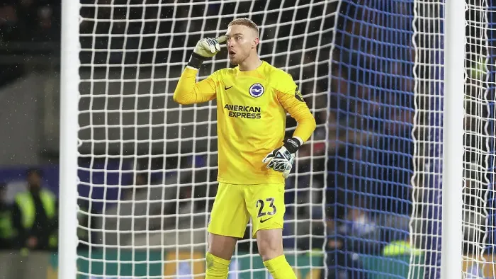 Framed Print : Brighton and Hove Albion: Jason Steele Orders Defensive Focus vs. Crystal Palace (15MAR23) Framed Print : Brighton and Hove Albion: Jason Steele Orders Defensive Focus vs. Crystal Palace (15MAR23)