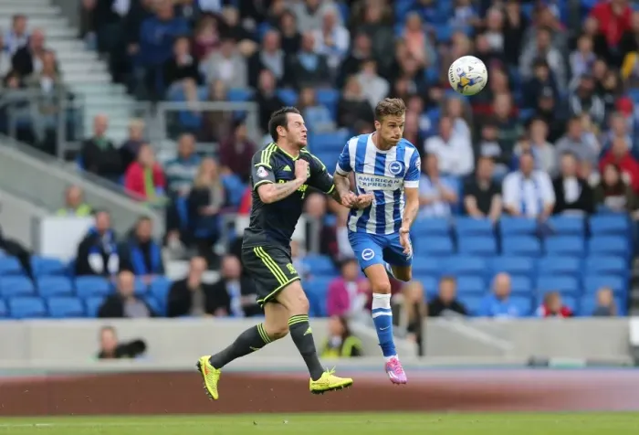 Framed Print : Brighton & Hove Albion: Joe Bennett Clears Ball Amidst Middlesbrough Threats (18OCT14) Framed Print : Brighton & Hove Albion: Joe Bennett Clears Ball Amidst Middlesbrough Threats (18OCT14)