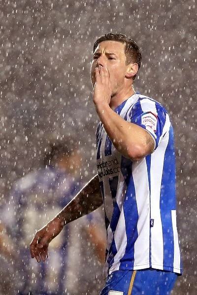 Brighton & Hove Albion: Manager Will Hoskins Gives Instructions Amidst Heavy Downpour vs. Nottingham Forest (December 15, 2012)
