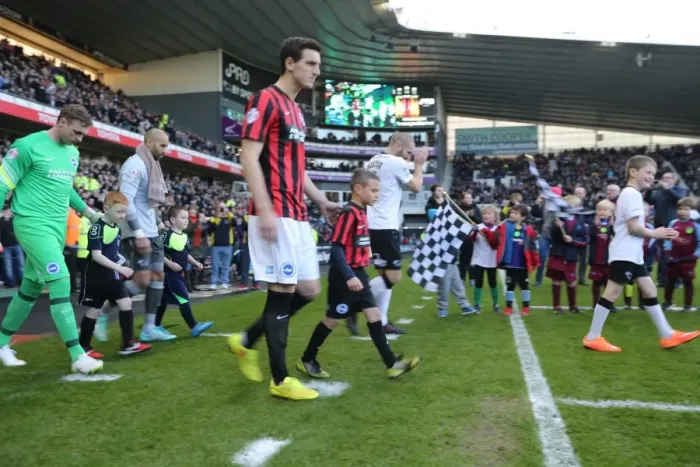 Framed Print : Brighton and Hove Albion Mascot at Derby County's iPro Stadium during Sky Bet Championship Match, December 2014