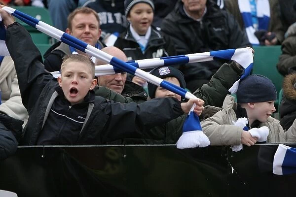 Brighton & Hove Albion: Millwall Scarf Day - A Sea of Scarves (Withdean Era Crowd Shot)