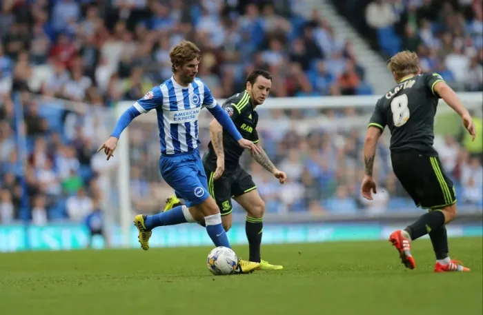 Framed Print : Brighton & Hove Albion: Paddy McCourt in Action Against Middlesbrough (18OCT14) Framed Print : Brighton & Hove Albion: Paddy McCourt in Action Against Middlesbrough (18OCT14)