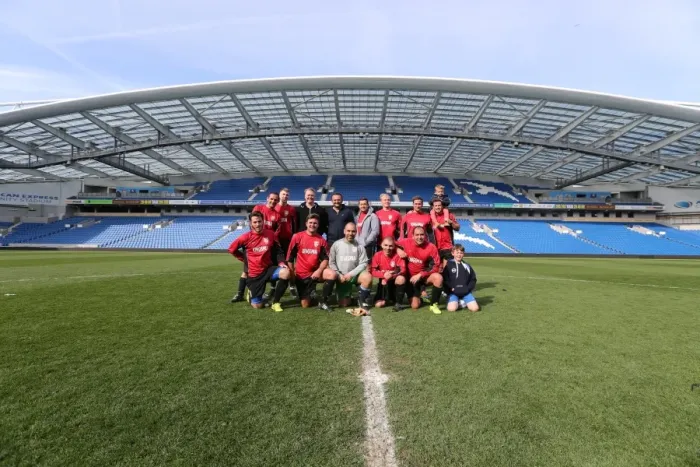 Framed Print : Brighton & Hove Albion: Play on the Pitch - American Express Community Stadium, 28 April 2015 Framed Print : Brighton & Hove Albion: Play on the Pitch - American Express Community Stadium, 28 April 2015