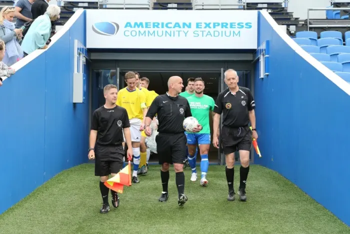 Framed Print : Brighton & Hove Albion: Play on the Pitch - American Express Community Stadium (30 April 2015) Framed Print : Brighton & Hove Albion: Play on the Pitch - American Express Community Stadium (30 April 2015)