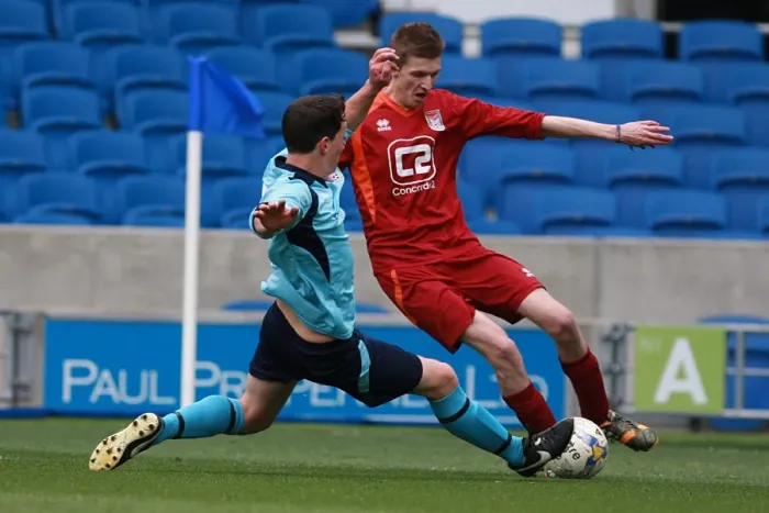Framed Print : Brighton & Hove Albion: Ten Players in Action during the May 1, 2015 Match